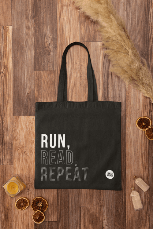 Run, Read, Repeat – Premium Tote Bag - Image 2