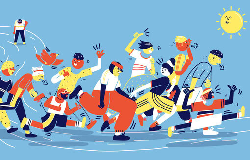 The Joy of Running Art Print by Gus Scott - Image 2