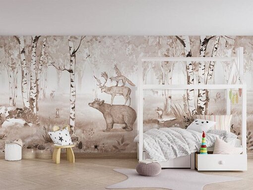 Fotobehang kinderkamer of babykamer, dieren, bear King