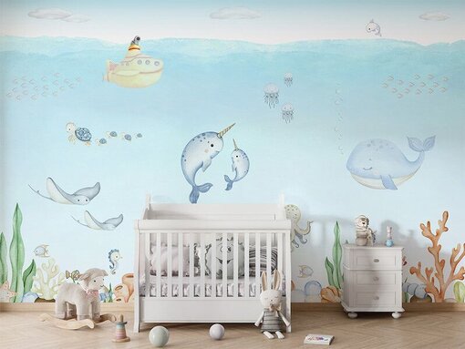 fotobehang kinderkamer Ocean Joy de mooie onderwaterwereld