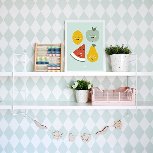 Kinderkamer poster set Lachend fruit