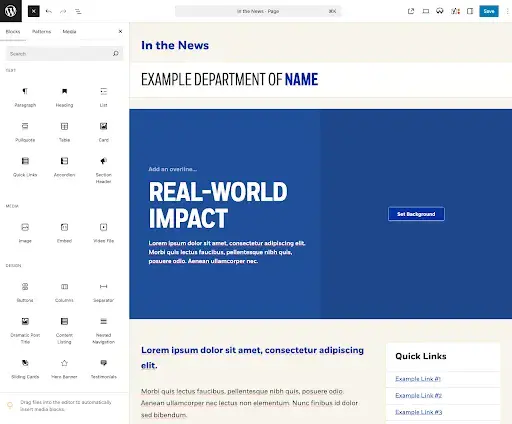 A WordPress editor experience