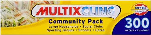 MULTIX COMMERCIAL CLINGWRAP 33 X 300M Pack Size: 8
