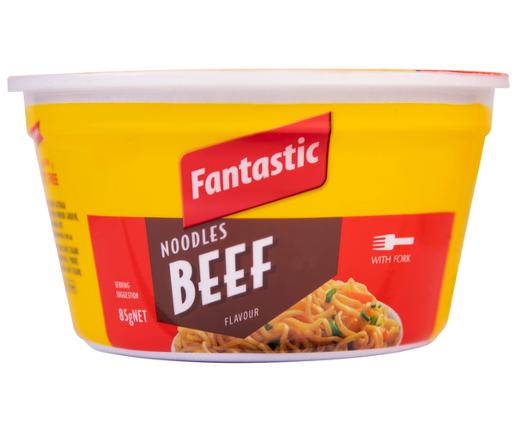 FANTASTIC NOODLES BOWL BEEF 85GM Pack Size: 12