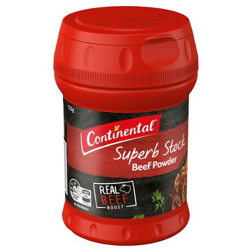 CONTINENTAL BEEF STOCK POWDER 125GM Pack Size: 6