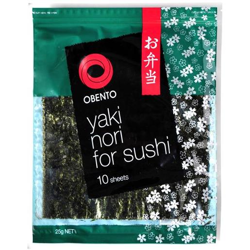 OBENTO YAKI NORI SUSHI SHEETS 25GM pack size:10