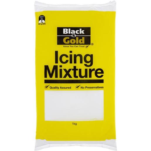 BLACK & GOLD ICING MIXTURE 1KG Pack Size: 12