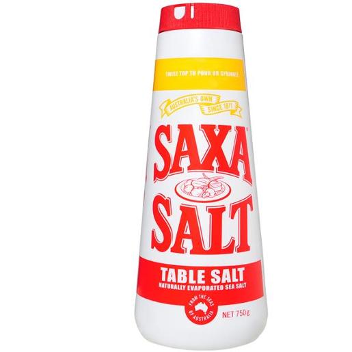SAXA PLAIN DRUM SALT 750GM Pack Size: 12