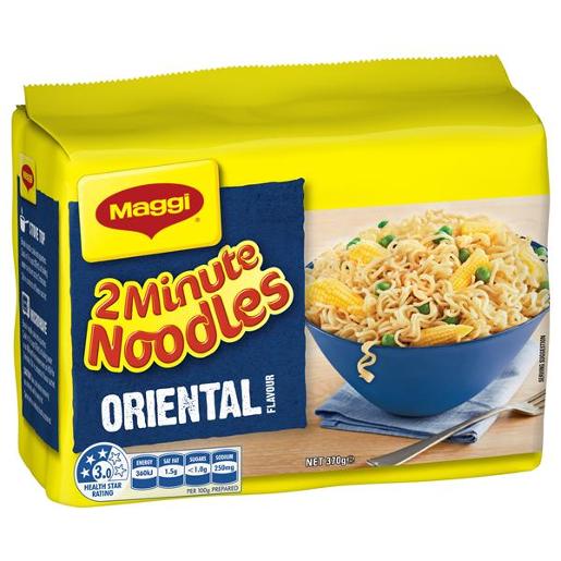 MAGGI ORIENTAL 2 MINTUE NOODLES 5 PACK 74GM Pack Size: 6