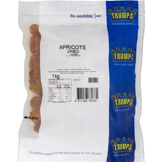 TRUMPS TURKISH DRIED APRICOT 1KG Pack Size: 10