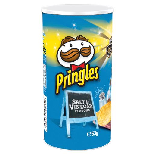 PRINGLES SALT & VINEGAR POTATO CHIPS 53GM Pack Size: 12