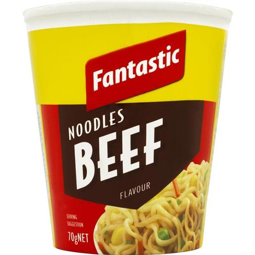 FANTASTIC NOODLES CUP BEEF 70GM Pack Size: 12
