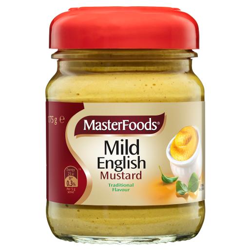 MASTERFOODS MILD ENGLISH MUSTARD 175GM Pack Size: 6