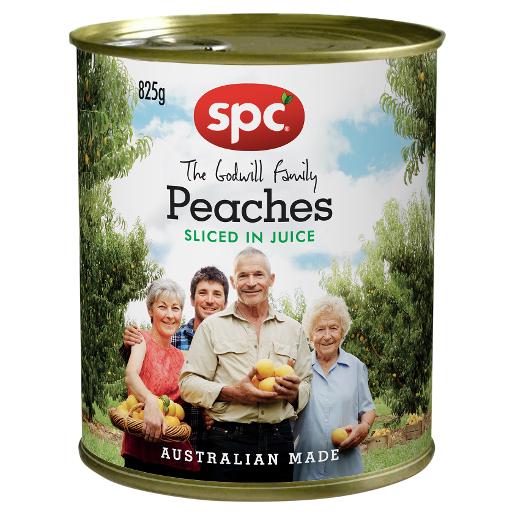 SPC SLICED PEACHES IN NATURAL JUICE 825GM Pack Size: 12