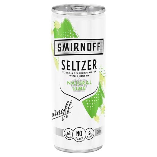 SMIRNOFF SELTZER CLASSIC LIME 5% CAN 250ML x 24