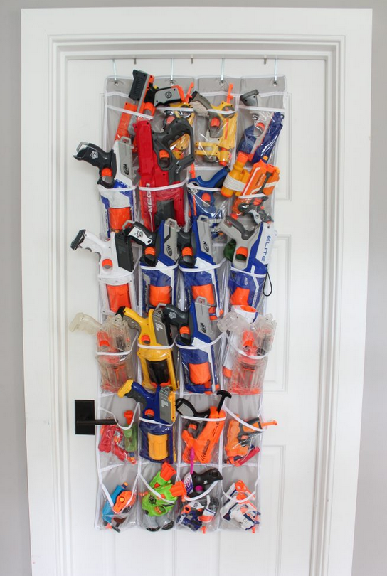 Nerf Storage Idea_over door organizer