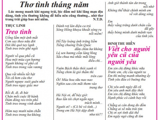 Bảo hộ tác quyền trích đoạn văn chương đối với bài thơ “Treo tình”