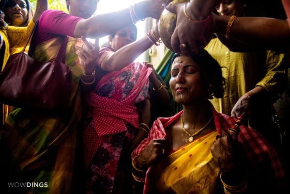 transgender bride in her haldi rirual