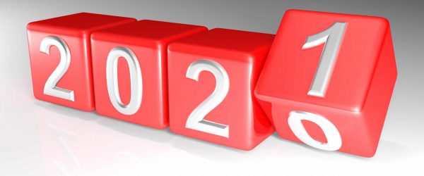 2020 to 2021 changing cubes - 3D rendering