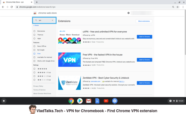 How to use a VPN for Chromebook. Do you need a spellbook? 15 Find a Chrome VPN extension in webstore - Chromebook VPN