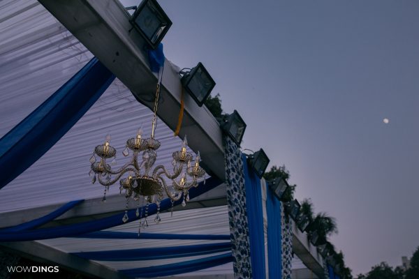 Delhi wedding decor chandelier