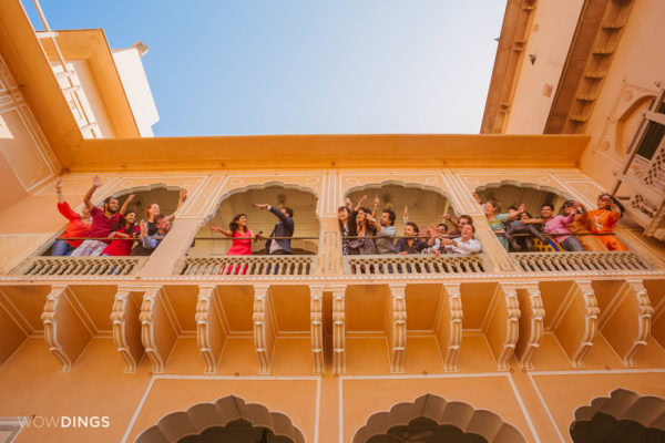 destination wedding photography by wowdings at chomu palace, jaipur