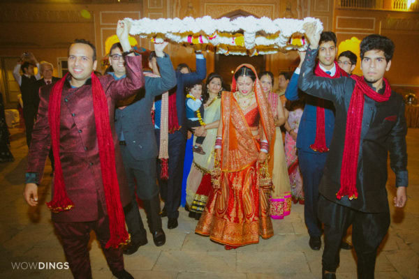 destination wedding photography by wowdings at chomu palace, jaipur
