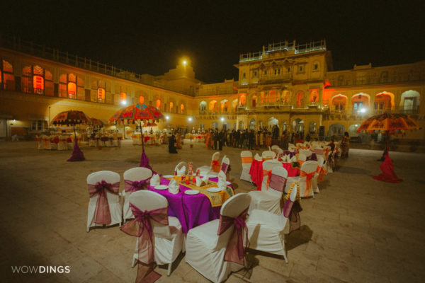 destination wedding photography by wowdings at chomu palace, jaipur