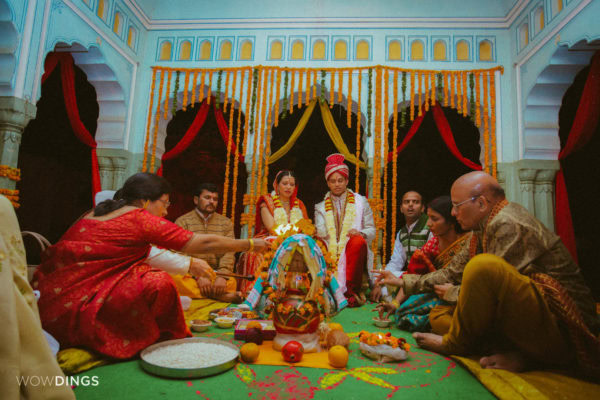 destination wedding photography by wowdings at chomu palace, jaipur