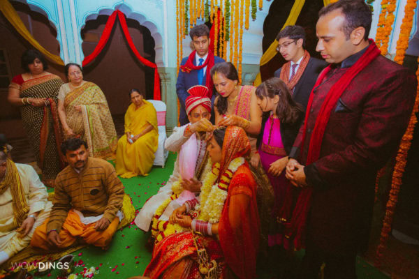 destination wedding photography by wowdings at chomu palace, jaipur
