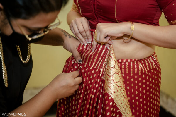 bengali bride wearing a saree