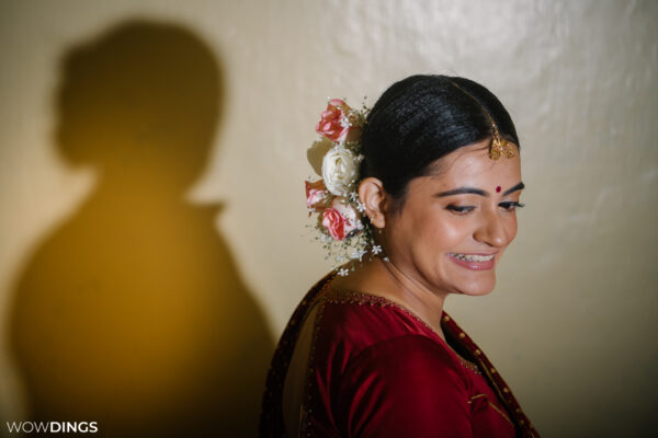 beautiful portrait picture of a bengali bride