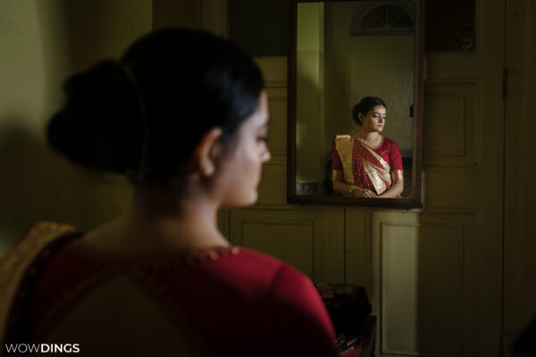 beautiful portrait picture with a relection