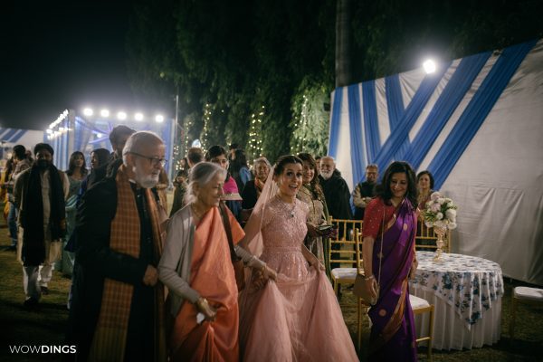 sarah Hashmi with parents sohail hashmi and kausar wizarat and sister at her Nikaah in delhi