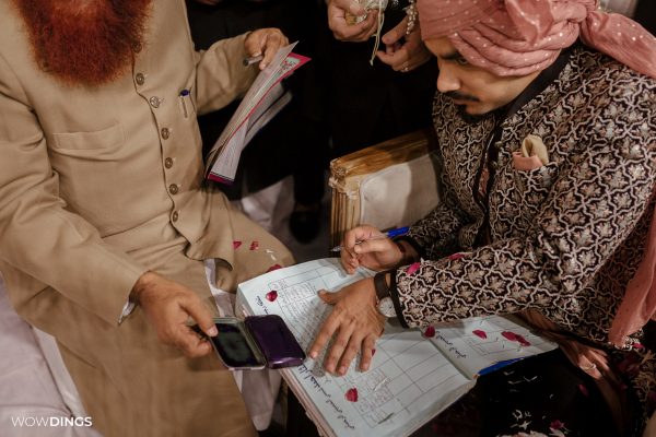 Sarah Hashmi at her wedding