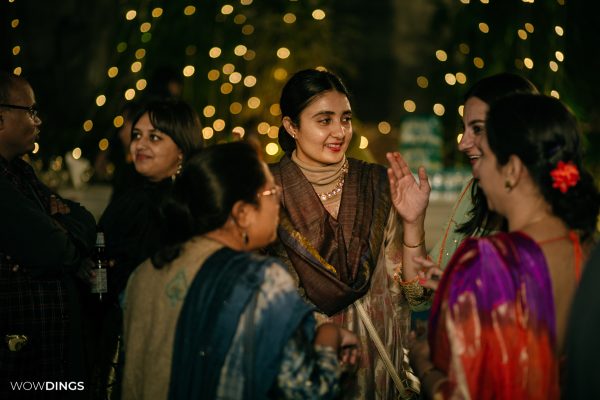 Sarah Hashmi Sangeet/ Cocktail ceremony guests chatting
