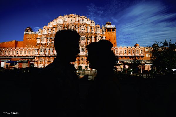 Pre-wedding photography at Hawa Mahal, jaipur
