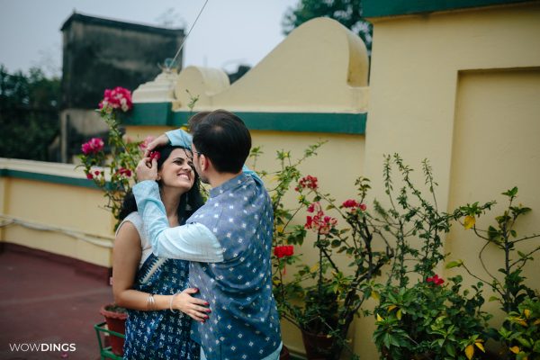 Begali bride with iltalian groom in kolkata prewedding shoot