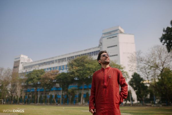 Italian groom in cross culture wedding photography in kolkata