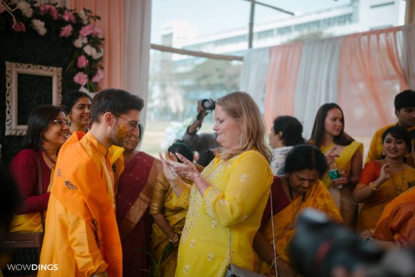 haldi ceremony , Cross culture wedding photography in kolkata by wowdings