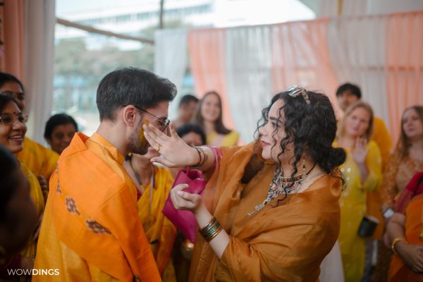 haldi ceremony , Cross culture wedding photography in kolkata by wowdings