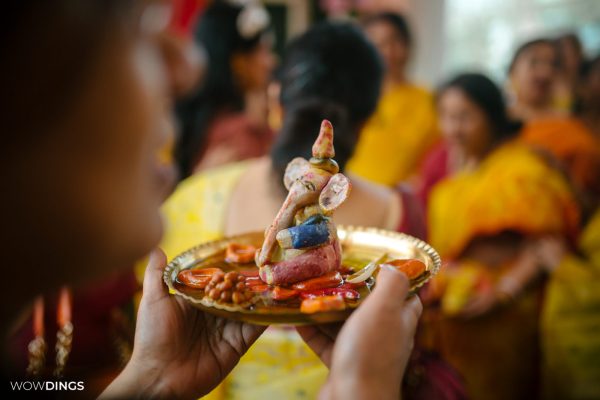haldi ceremony , Cross culture wedding photography in kolkata by wowdings