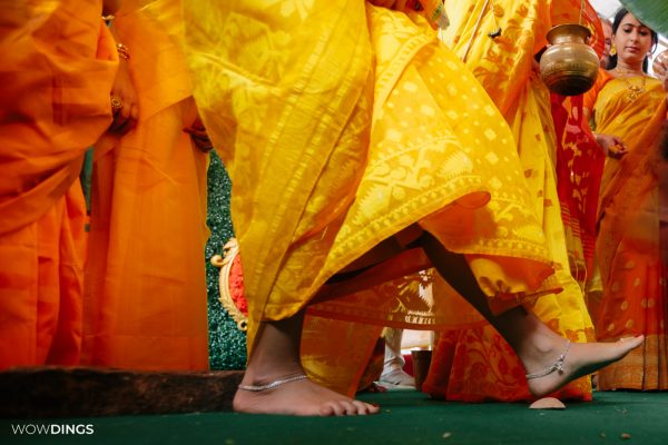 haldi ceremony , Cross culture wedding photography in kolkata by wowdings