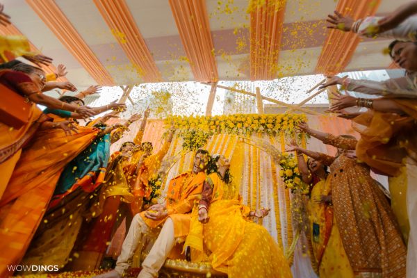 haldi ceremony , Cross culture wedding photography in kolkata by wowdings