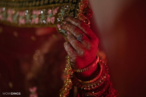 muslim bride in traditional Islamic attire
