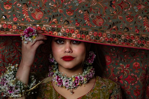 muslim bride wearing traditional attire