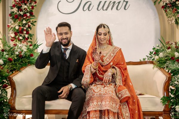 group photo in muslim wedding reception