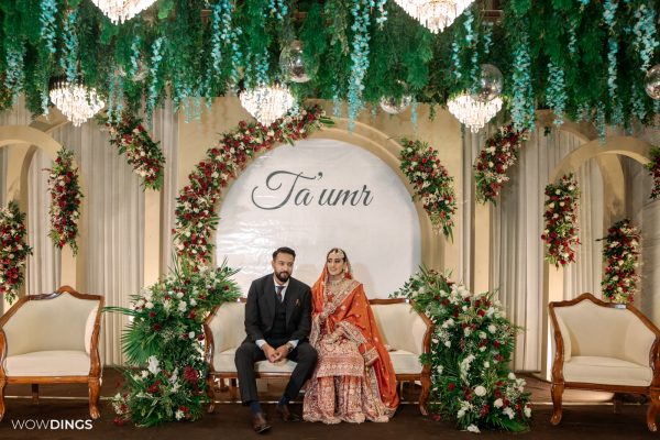 group photo in muslim wedding reception