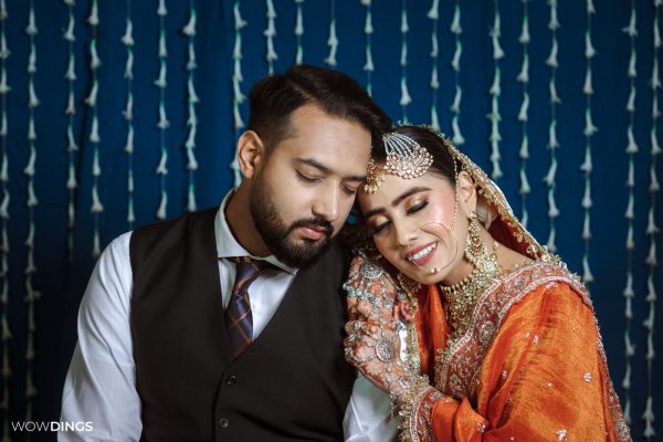 muslim couple in walima event in an islamic wedding