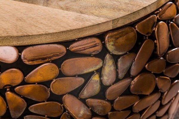 Konferenčný stolík Stone Mosaic set 2ks meď agát